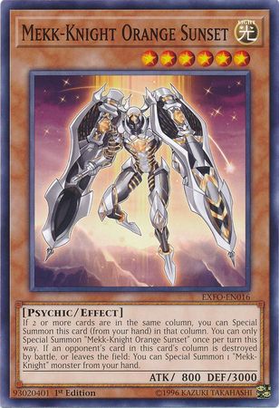 Mekk Knight Orange Sunset EXFO EN016 Common 1st Edition Mekk Knight Orange Sunset EXFO EN016 Common 1st Edition