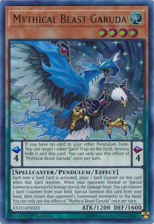 Mythical Beast Garuda EXFO EN023 Ultra Rare 1st Edition Mythical Beast Garuda EXFO EN023 Ultra Rare 1st Edition