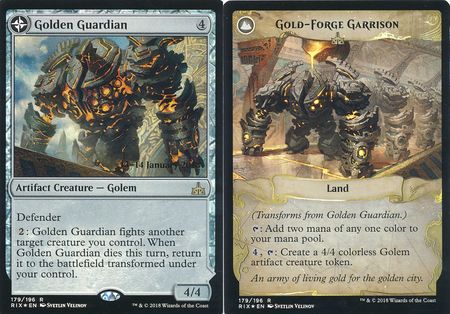 Golden Guardian 179 Gold Forge Garrison 179 RIX Prerelease Foil Promo Magic The Gathering Promo Cards Golden Guardian 179 Gold Forge Garrison 179 RIX Prerelease Foil Promo Magic The Gathering Promo Cards