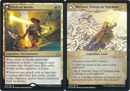 Rivals of Ixalan  Foil  MTG  Path of Mettle // Metzali Tower of Triumph 