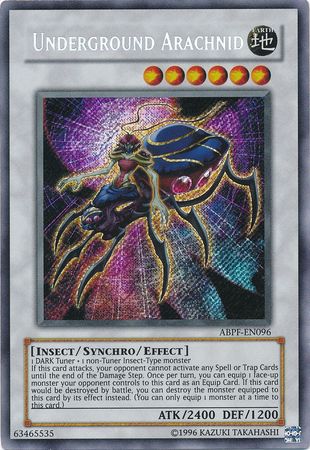 Underground Arachnid ABPF EN096 Secret Rare Unlimited Absolute Powerforce ABPF Unlimited Singles Underground Arachnid ABPF EN096 Secret Rare Unlimited Absolute Powerforce ABPF Unlimited Singles