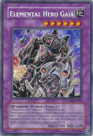 Elemental Hero Gaia Unlimited Edition Secret Rare ANPR-EN099 Yugioh card 
