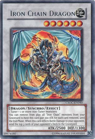 Iron Chain Dragon CSOC EN040 Rare Unlimited Iron Chain Dragon CSOC EN040 Rare Unlimited