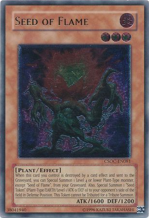 Ultimate Rare Seed of Flame CSOC EN081 Unlimited Crossroads of Chaos CSOC Unlimited Singles Ultimate Rare Seed of Flame CSOC EN081 Unlimited Crossroads of Chaos CSOC Unlimited Singles