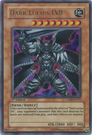 Dark Lucius LV8 CDIP EN011 Ultra Rare Unlimited Dark Lucius LV8 CDIP EN011 Ultra Rare Unlimited