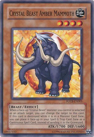 Crystal Beast Amber Mammoth FOTB EN005 Common Unlimited Crystal Beast Amber Mammoth FOTB EN005 Common Unlimited