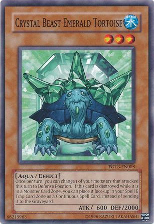 Crystal Beast Emerald Tortoise FOTB EN003 Common Unlimited Force of the Breaker FOTB Unlimited Singles Crystal Beast Emerald Tortoise FOTB EN003 Common Unlimited Force of the Breaker FOTB Unlimited Singles