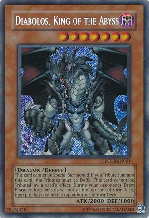 Diabolos King of the Abyss FOTB EN061 Secret Rare Unlimited Force of the Breaker FOTB Unlimited Singles Diabolos King of the Abyss FOTB EN061 Secret Rare Unlimited Force of the Breaker FOTB Unlimited Singles