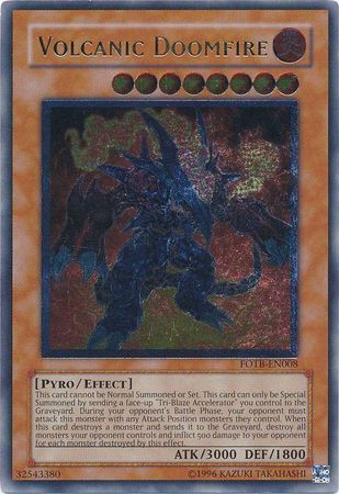Ultimate Rare Volcanic Doomfire FOTB EN008 Unlimited Ultimate Rare Volcanic Doomfire FOTB EN008 Unlimited