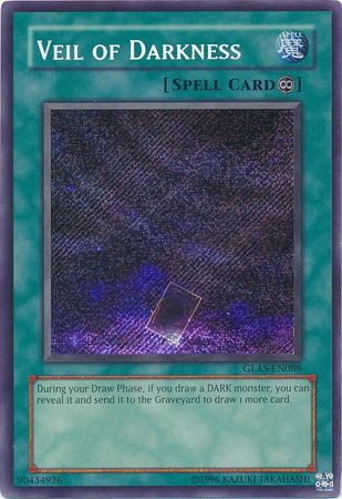 Veil of Darkness GLAS EN088 Secret Rare Unlimited Veil of Darkness GLAS EN088 Secret Rare Unlimited