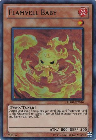 Flamvell Baby HA02 EN016 Super Rare Unlimited Flamvell Baby HA02 EN016 Super Rare Unlimited