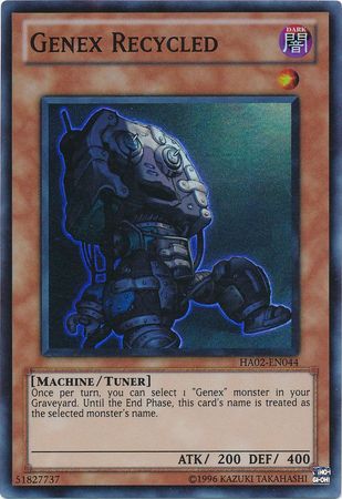 Genex Recycled HA02 EN044 Super Rare Unlimited Genex Recycled HA02 EN044 Super Rare Unlimited