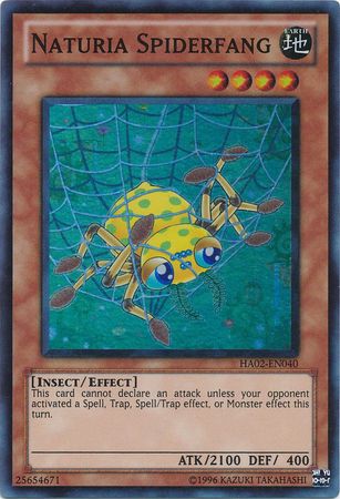 Naturia Spiderfang HA02 EN040 Super Rare Unlimited Naturia Spiderfang HA02 EN040 Super Rare Unlimited