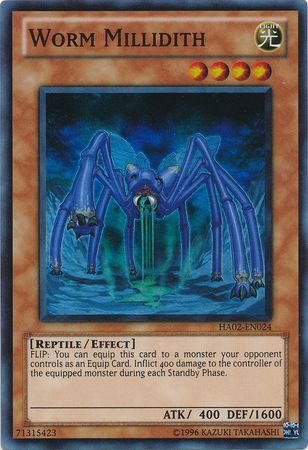 Worm Millidith HA02 EN024 Super Rare Unlimited Hidden Arsenal 2 HA02 Unlimited Singles Worm Millidith HA02 EN024 Super Rare Unlimited Hidden Arsenal 2 HA02 Unlimited Singles