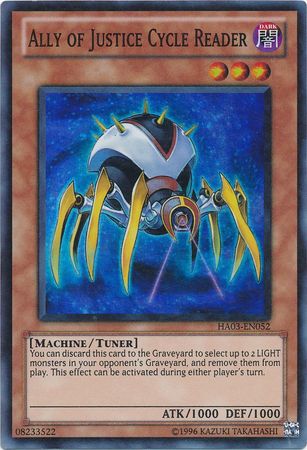 Ally of Justice Cycle Reader HA03 EN052 Super Rare Unlimited Ally of Justice Cycle Reader HA03 EN052 Super Rare Unlimited