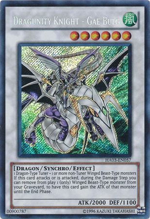 Dragunity Knight Gae Bulg HA03 EN057 Secret Rare Unlimited Dragunity Knight Gae Bulg HA03 EN057 Secret Rare Unlimited