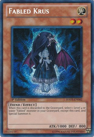 Fabled Krus HA03 EN002 Secret Rare Unlimited Fabled Krus HA03 EN002 Secret Rare Unlimited