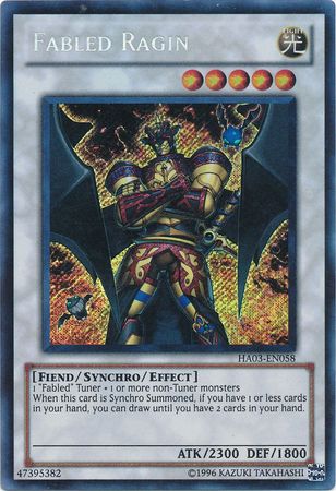 Fabled Ragin HA03 EN058 Secret Rare Unlimited Fabled Ragin HA03 EN058 Secret Rare Unlimited