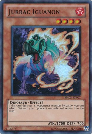 Jurrac Iguanon HA03 EN007 Super Rare Unlimited Hidden Arsenal 3 HA03 Unlimited Singles Jurrac Iguanon HA03 EN007 Super Rare Unlimited Hidden Arsenal 3 HA03 Unlimited Singles
