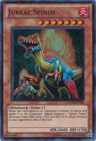 Jurrac Spinos HA03 EN009 Super Rare Unlimited Jurrac Spinos HA03 EN009 Super Rare Unlimited
