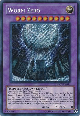 Worm Zero HA03 EN056 Secret Rare Unlimited Worm Zero HA03 EN056 Secret Rare Unlimited