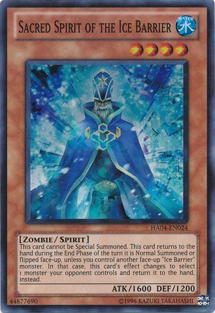 Sacred Spirit of the Ice Barrier HA04 EN024 Super Rare Unlimited Hidden Arsenal 4 Trishula s Triumph HA04 Unlimited Singles Sacred Spirit of the Ice Barrier HA04 EN024 Super Rare Unlimited Hidden Arsenal 4 Trishula s Triumph HA04 Unlimited Singles