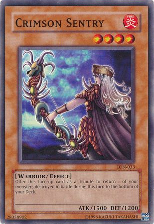 Crimson Sentry LON 033 Common Unlimited Labyrinth of Nightmare LON Unlimited Singles Crimson Sentry LON 033 Common Unlimited Labyrinth of Nightmare LON Unlimited Singles