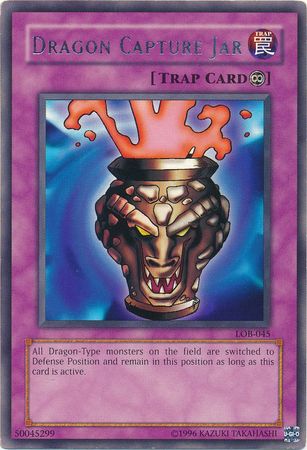 Dragon Capture Jar LOB 045 Rare Unlimited Legend Of Blue Eyes White Dragon LOB Unlimited Singles Dragon Capture Jar LOB 045 Rare Unlimited Legend Of Blue Eyes White Dragon LOB Unlimited Singles