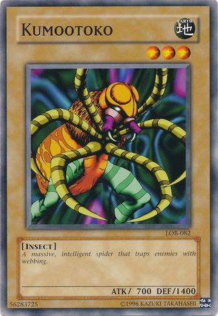 Kumootoko LOB 082 Common Unlimited Legend Of Blue Eyes White Dragon LOB Unlimited Singles Kumootoko LOB 082 Common Unlimited Legend Of Blue Eyes White Dragon LOB Unlimited Singles