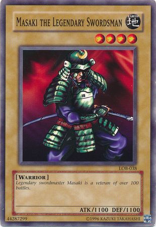 Masaki the Legendary Swordsman LOB 038 Common Unlimited Legend Of Blue Eyes White Dragon LOB Unlimited Singles Masaki the Legendary Swordsman LOB 038 Common Unlimited Legend Of Blue Eyes White Dragon LOB Unlimited Singles