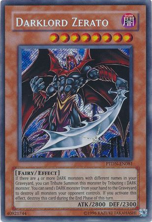 Darklord Zerato PTDN EN081 Secret Rare Unlimited Phantom Darkness PTDN Unlimited Singles Darklord Zerato PTDN EN081 Secret Rare Unlimited Phantom Darkness PTDN Unlimited Singles