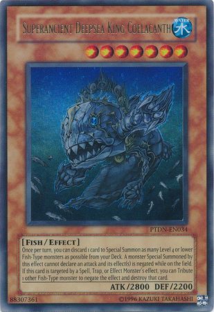 Superancient Deepsea King Coelacanth PTDN EN034 Ultra Rare Unlimited Phantom Darkness PTDN Unlimited Singles Superancient Deepsea King Coelacanth PTDN EN034 Ultra Rare Unlimited Phantom Darkness PTDN Unlimited Singles