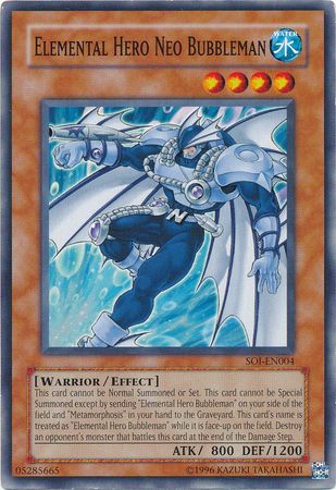 Elemental Hero Neo Bubbleman SOI EN004 Common Unlimited Elemental Hero Neo Bubbleman SOI EN004 Common Unlimited