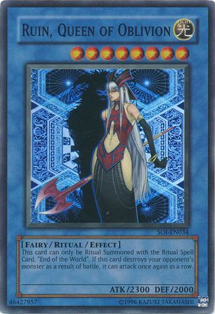 Ruin Queen of Oblivion SOI EN034 Super Rare Unlimited Ruin Queen of Oblivion SOI EN034 Super Rare Unlimited