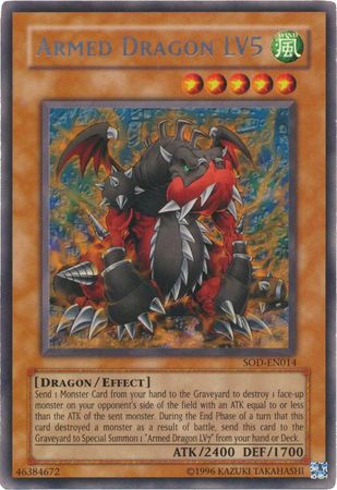 Armed Dragon LV5 SOD EN014 Rare Unlimited Armed Dragon LV5 SOD EN014 Rare Unlimited