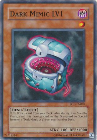 Dark Mimic LV1 SOD EN009 Common Unlimited Soul of the Duelist SOD Unlimited Singles Dark Mimic LV1 SOD EN009 Common Unlimited Soul of the Duelist SOD Unlimited Singles