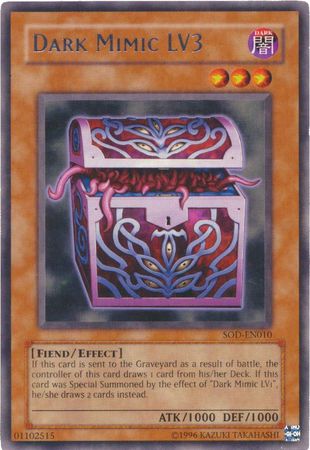 2004 YuGiOh Soul of Duelist DARK MIMIC LV3