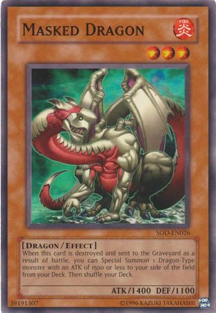 Masked Dragon SOD EN026 Common Unlimited Soul of the Duelist SOD Unlimited Singles Masked Dragon SOD EN026 Common Unlimited Soul of the Duelist SOD Unlimited Singles