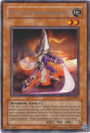 Mystic Swordsman LV2 SOD EN011 Rare Unlimited Soul of the Duelist SOD Unlimited Singles Mystic Swordsman LV2 SOD EN011 Rare Unlimited Soul of the Duelist SOD Unlimited Singles