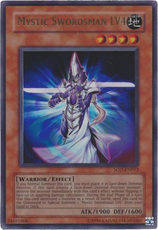 Mystic Swordsman LV4 SOD EN012 Ultra Rare Unlimited Soul of the Duelist SOD Unlimited Singles Mystic Swordsman LV4 SOD EN012 Ultra Rare Unlimited Soul of the Duelist SOD Unlimited Singles