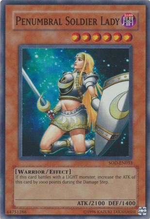 Penumbral Soldier Lady SOD EN033 Super Rare Unlimited Soul of the Duelist SOD Unlimited Singles Penumbral Soldier Lady SOD EN033 Super Rare Unlimited Soul of the Duelist SOD Unlimited Singles