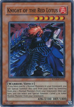 Knight of the Red Lotus SOVR EN032 Super Rare Unlimited Knight of the Red Lotus SOVR EN032 Super Rare Unlimited