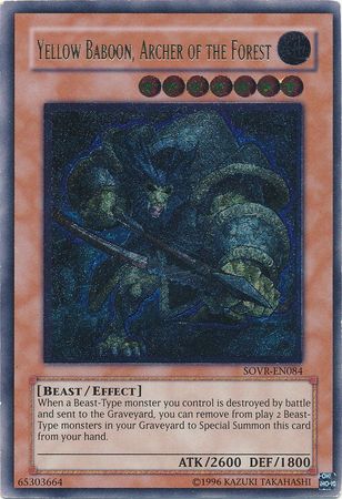 Ultimate Rare Yellow Baboon Archer of the Forest SOVR EN084 Unlimited Stardust Overdrive SOVR Unlimited Singles Ultimate Rare Yellow Baboon Archer of the Forest SOVR EN084 Unlimited Stardust Overdrive SOVR Unlimited Singles