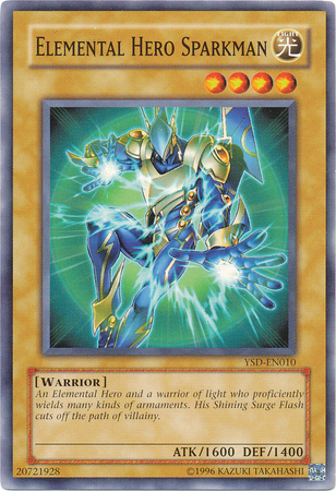 Elemental Hero Sparkman YSD EN010 Common Unlimited Elemental Hero Sparkman YSD EN010 Common Unlimited