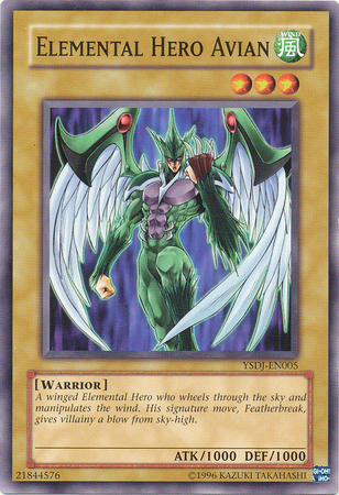 Elemental Hero Avian YSDJ EN005 Common Unlimited Elemental Hero Avian YSDJ EN005 Common Unlimited