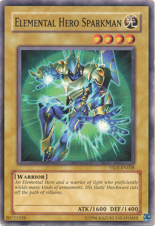 Elemental Hero Sparkman YSDJ EN008 Common Unlimited Elemental Hero Sparkman YSDJ EN008 Common Unlimited