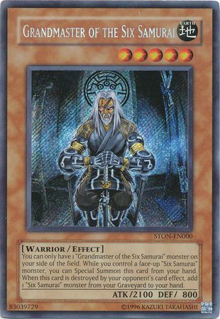 Grandmaster of the Six Samurai STON EN000 Secret Rare Unlimited Grandmaster of the Six Samurai STON EN000 Secret Rare Unlimited