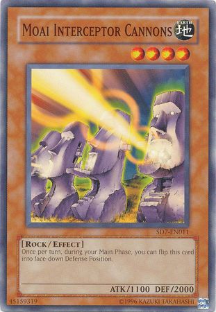 Moai Interceptor Cannons SD7 EN011 Common Unlimited Structure Deck Invincible Fortress SD7 Unlimited singles Moai Interceptor Cannons SD7 EN011 Common Unlimited Structure Deck Invincible Fortress SD7 Unlimited singles