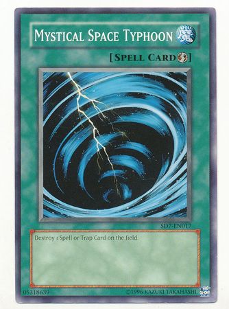 Mystical Space Typhoon SD7 EN017 Common Unlimited Structure Deck Invincible Fortress SD7 Unlimited singles Mystical Space Typhoon SD7 EN017 Common Unlimited Structure Deck Invincible Fortress SD7 Unlimited singles