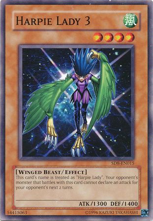 Harpie Lady 3 SD8 EN015 Common Unlimited Harpie Lady 3 SD8 EN015 Common Unlimited